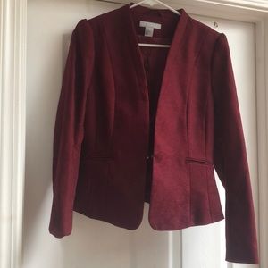 Dark red blazer
